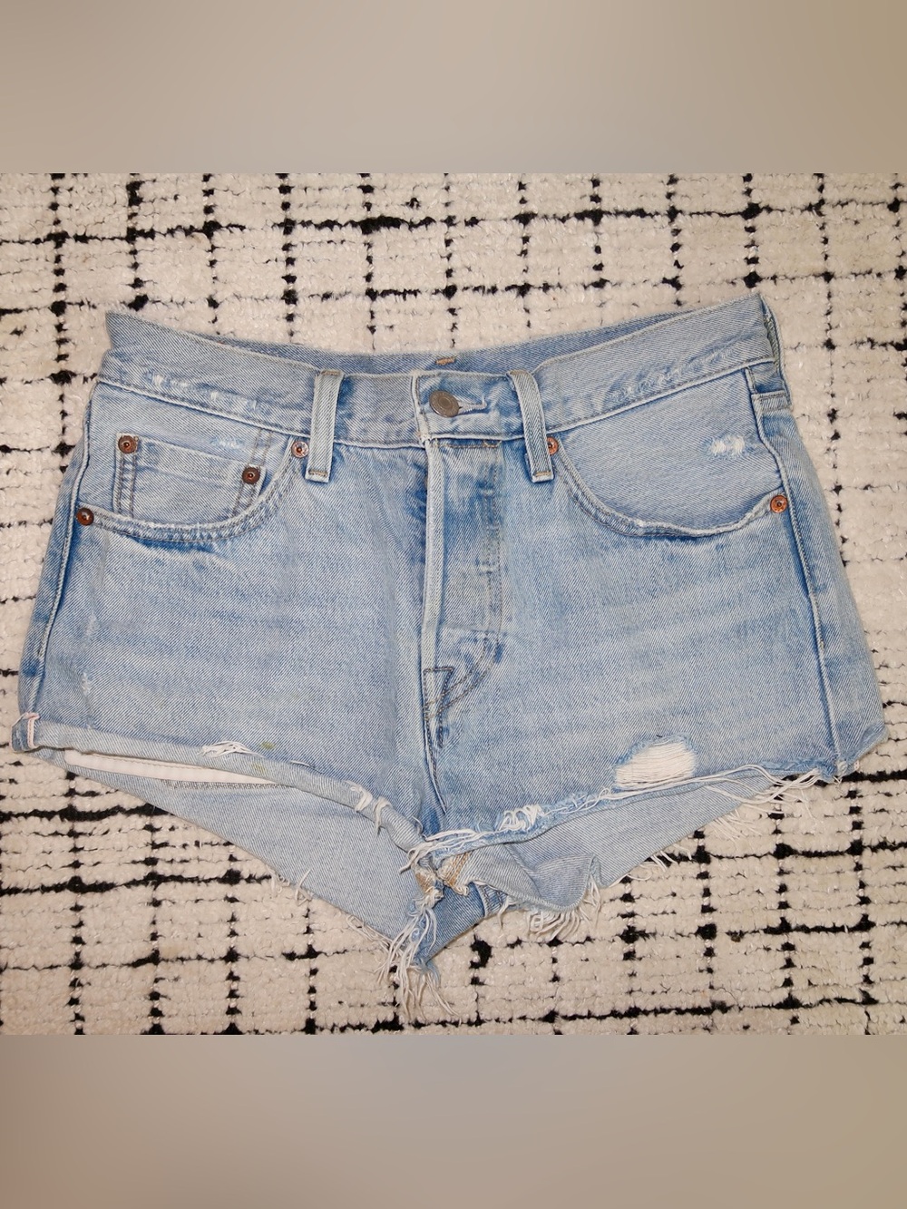 Levi’s : Light Wash Distressed Denim Cutoff Shorts - Women's Jean Shorts